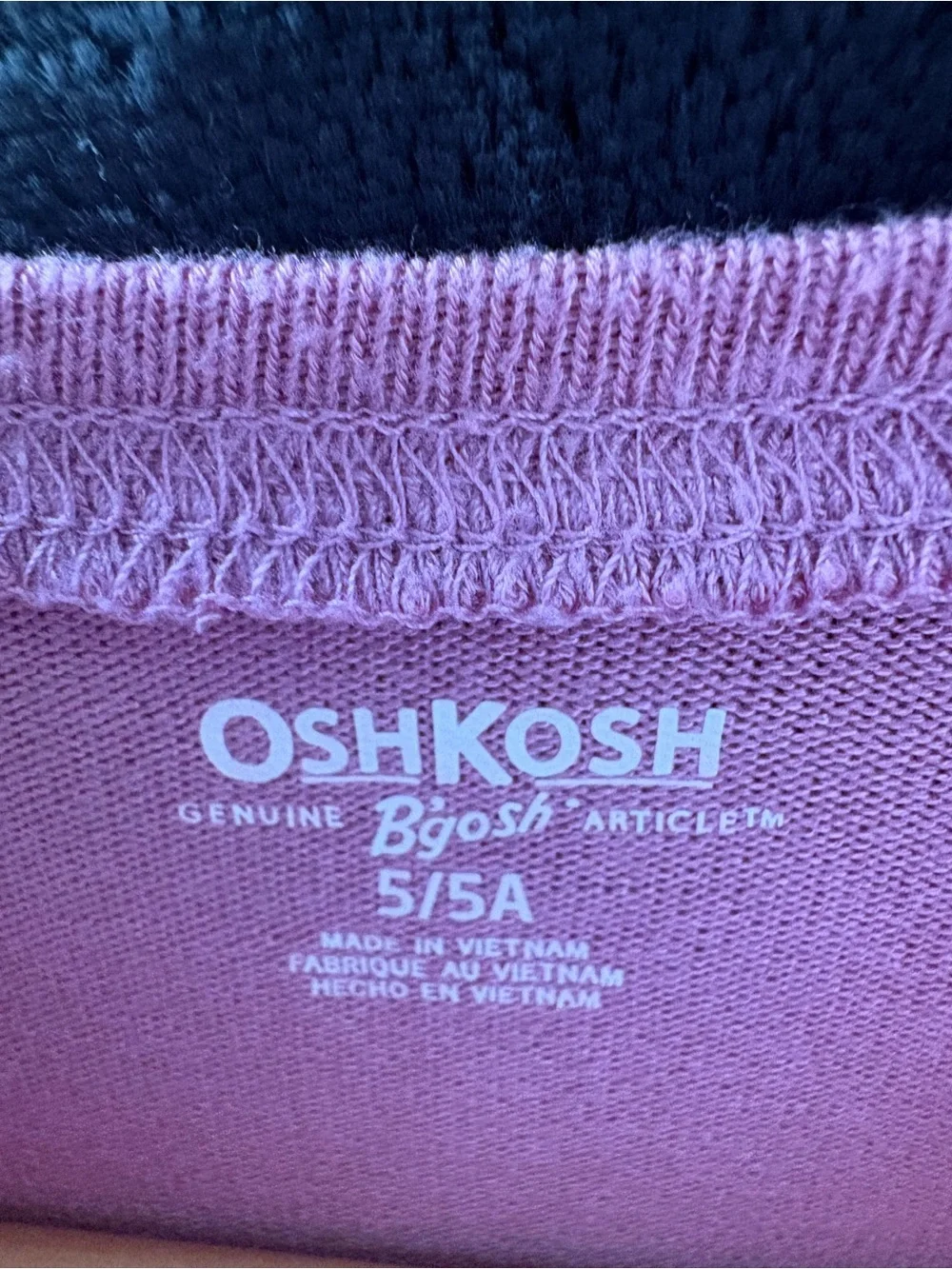 Girls Pink Knit Long Sleeve Shirt with knotted front by  OshKosh Size 5/5A